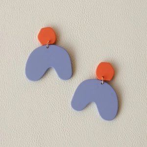 3/$12 Abstract Color Block Drop Earrings